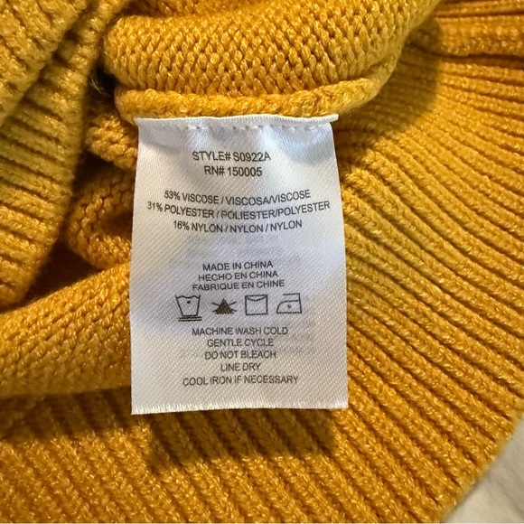 dRA Los Angeles Yellow Ruffled Sweater, Size S - Picture 10 of 10